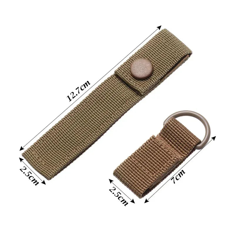 1/2pcs Outdoor Nylon Ribbon Webbing Buckle Key Hooks Clip Tactical Pouch Straps Belt Hooks Outdoor Belt Vest Backpack Hanger Oasis Select