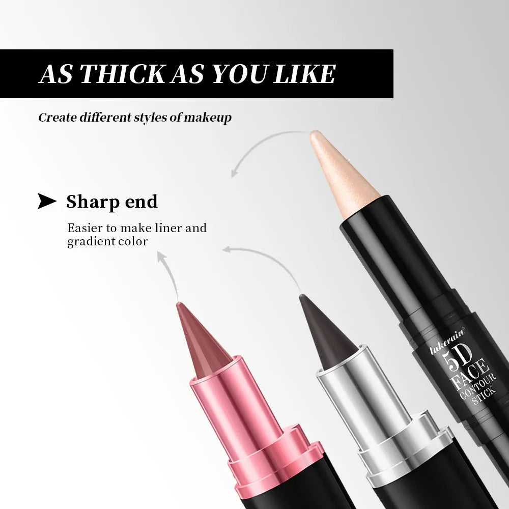 5D Perfect Makeup Set With Contouring Stick Eyeliner And Lipstick Easy Coloring Sweat-proof Long Lasting Daily Makeup Set Oasis Select
