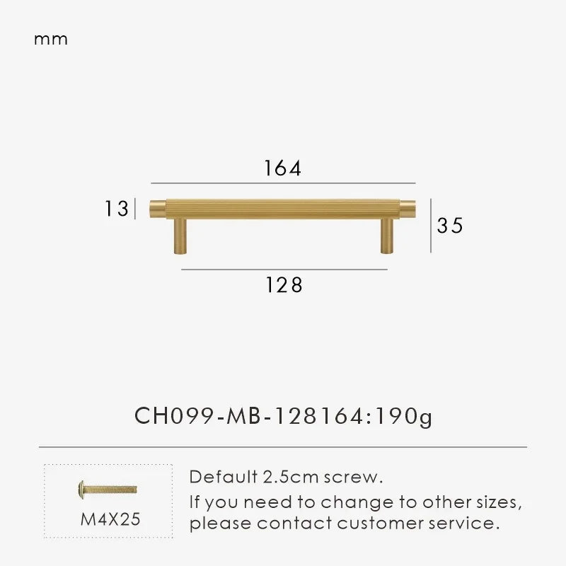 Solid Brass Linear Cabinet Handle Drawer Tbar Cabinet Door Pull White Matte Gold Bronze Available Many Size Opation Oasis Select CH099-MB-128164