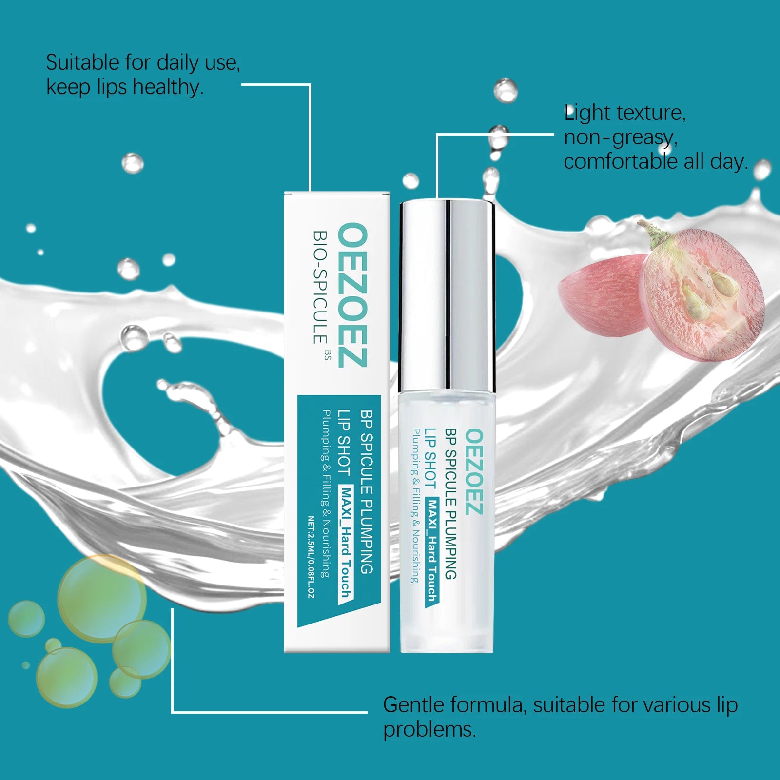 Hydrating Lip Oil Moisturizing Lip Care Relief Dry Lips Gentle Exfoliating Dead Skin Smooth Soft Glass Lip Daily Care For Women Oasis Select