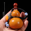 Natural Small Gourd Pendant Openable Wine Gourd, Beeswax Leak-Proof Portable Lucky Wenplay Gourd for Bag & Key Decoration Oasis Select Red yellow pendant