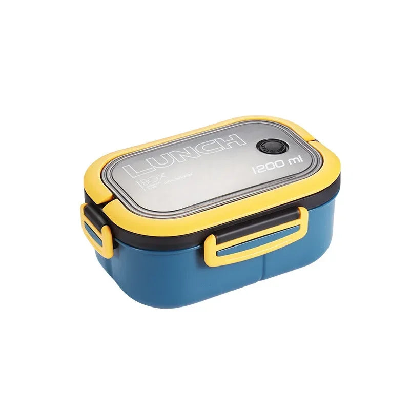Single Double Layer Lunch Box Portable Compartment Food Container Microwave Safe with Fork Spoon Picnic Fresh Meal Box Oasis Select