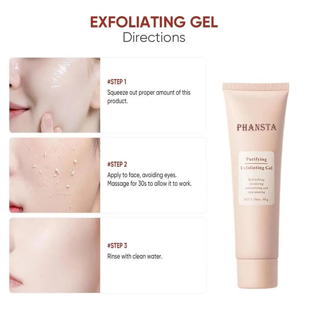 Face Exfoliating Gel Deep Cleansing Pores,Remove Dead Skin Purify Gentle Exfoliate Oil Control Moisturizing Face Scrub Skin Care Oasis Select