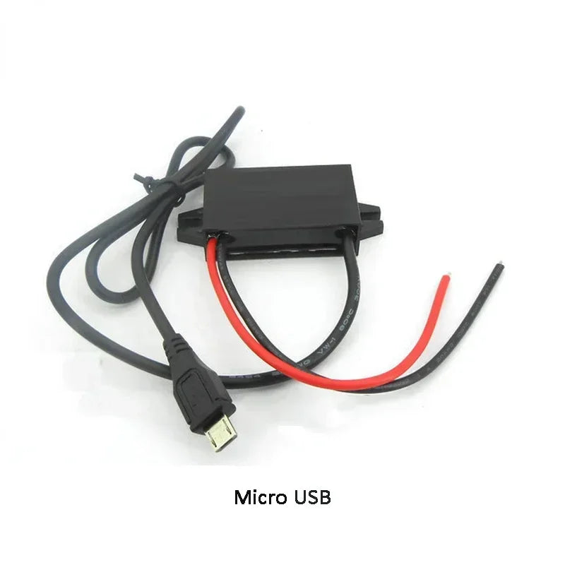 Female USB 12V 24V 48V 60V 72V Buck 5V 3A Charging Converter DC to DC Step Down Converter for battery With Multi Types USB Jack Oasis Select Micro 11V-90V 5V 3A