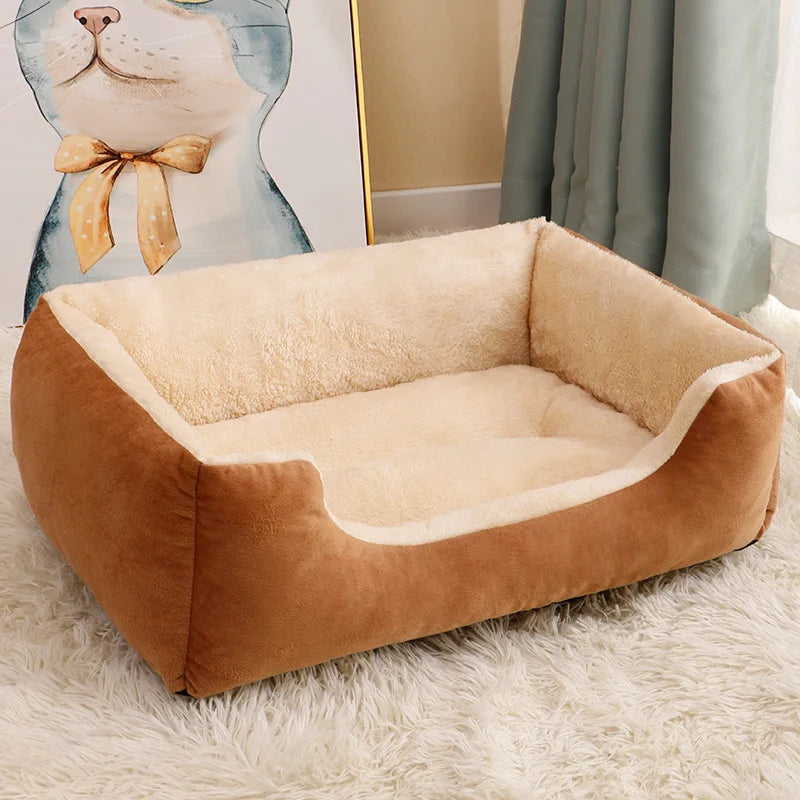 Winter Warm, All-season Plush Cat Pads for Cat and Dog Beds, Washable and Bite-resistant, Small, Medium and Large Dog Bed Pads Oasis Select khaki 2XL 80x60cm
