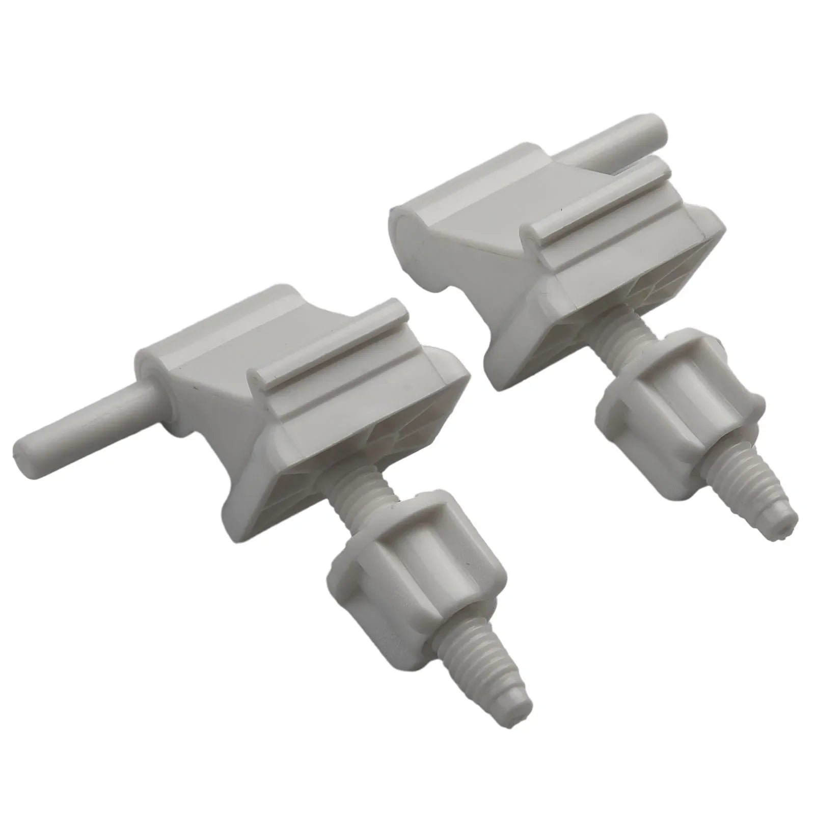 White Plastic Toilet Seat Hinge Replacement Kit – 1 Pair