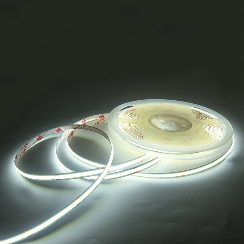 12V 24V COB Flexible Tape Diode LED Strip Lights 320LEDs/M 12V 0.5m 1m 2m 3m 4m 5m RA90 Not Waterproof Nature White Warm White Oasis Select