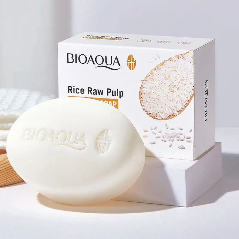 BIOAQUA White Rice Facial Soap – Moisturizing Whitening Cleanser Facial Cleansing Soap Oasis Select