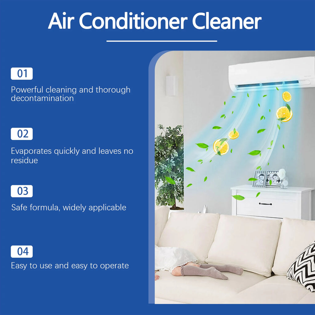 Air Conditioning Cleaner Spray Powerful Cleaning Internal Dust Bacteria Remove Dirt Eliminating Odor Foam Spray Deodorizer 120ml Oasis Select