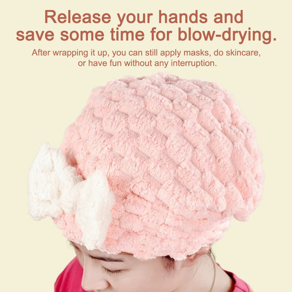 Super Absorbent Quick Dry Hair Towel Wrap Turban for Women