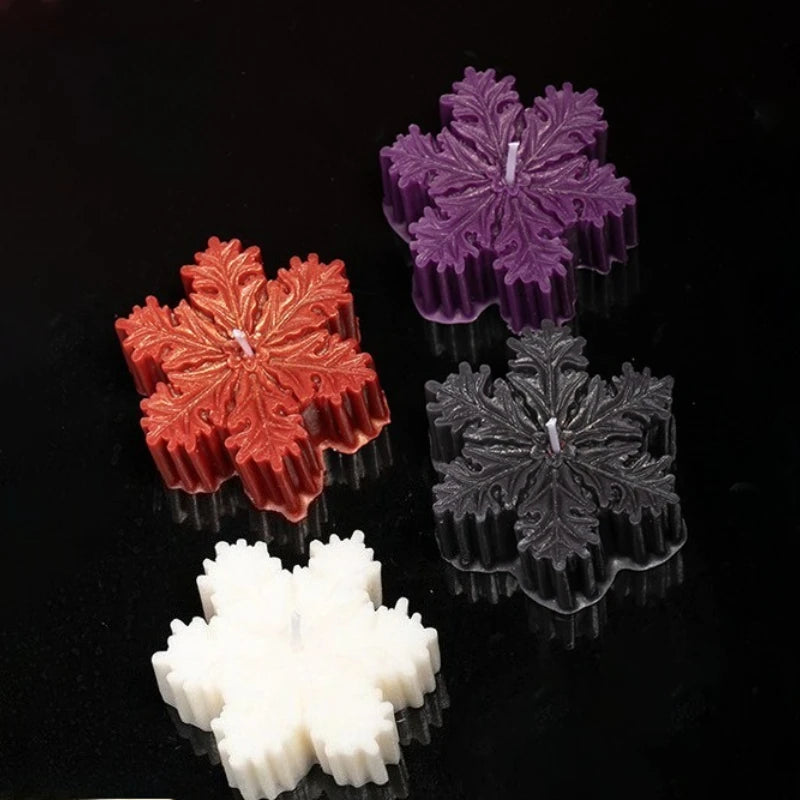 1pcs Low Temperature Wax Christmas Three Dimensional Snowflake Aromatherapy Candle Decoration Props Atmosphere Ornaments Oasis Select