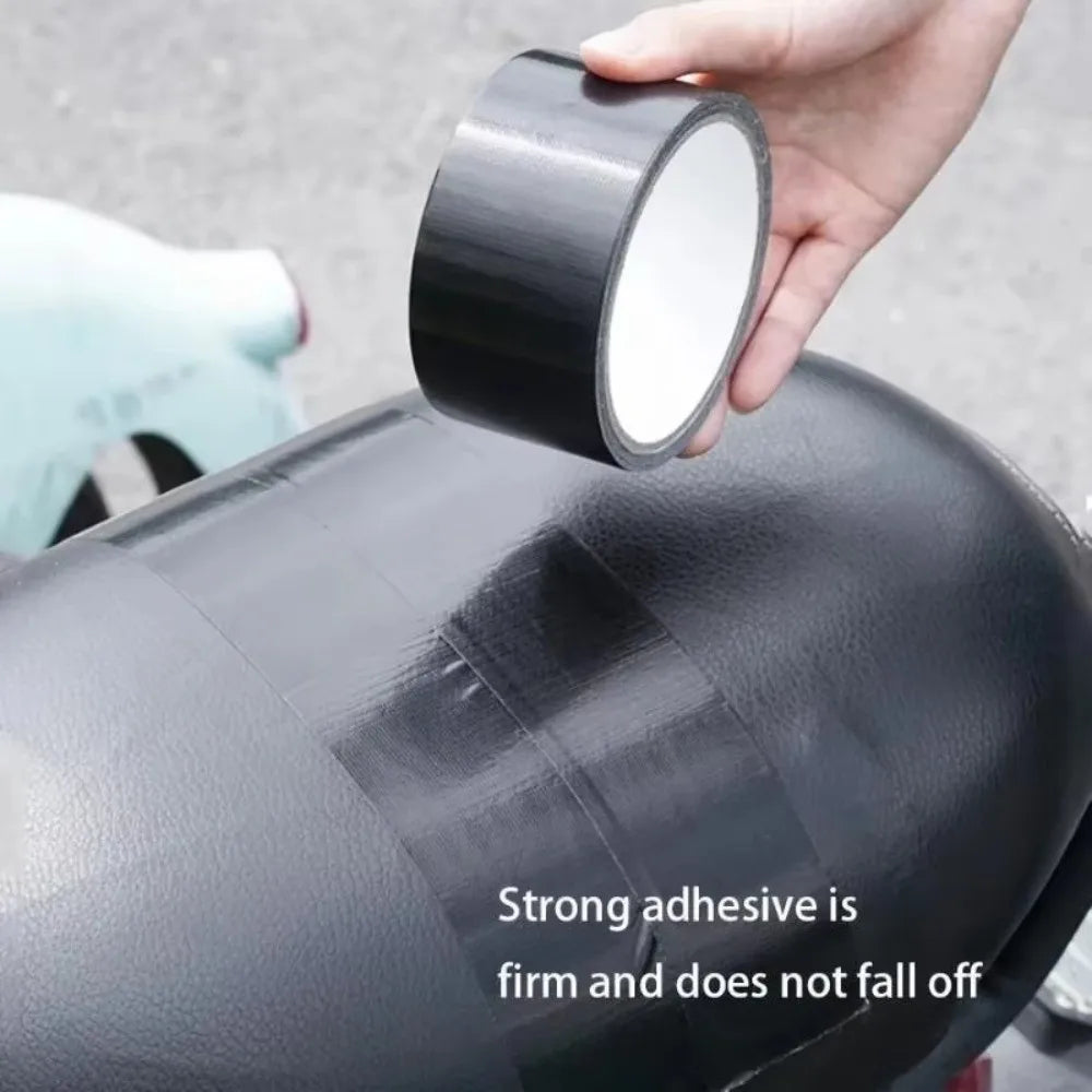 Black Cloth-based Adhesive Tape 5/10cm Multifunctional Seat Patch Strips High-viscosity Leather Seat Hole Repair Tape Oasis Select