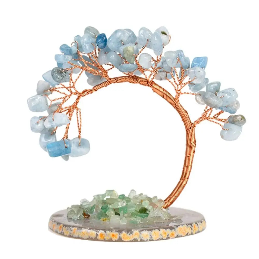 Natural Crystal Wishing Tree Ornament | Mini 8cm Decor