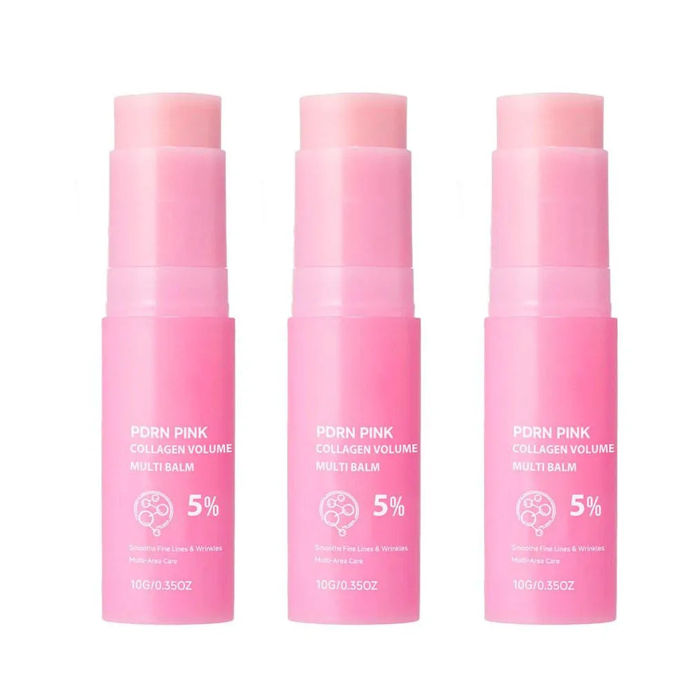 PDRN Pink Collagen Multi Balm, Fine Line Smoothing Skin Deep Hydrating & Plumping Moisturizer, Lightweight Serum Oasis Select 3PCS