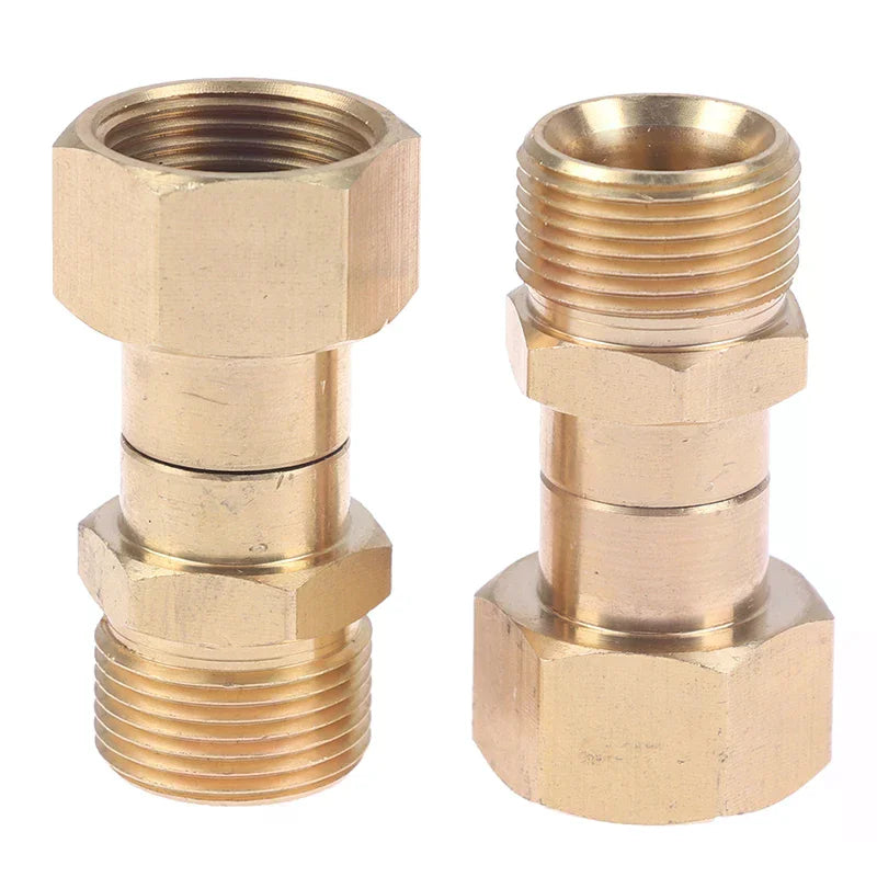 360 Degree Rotation Hose Sprayer Connector Brass High Pressure M22 14mm Thread Washer Swivel Joint Connector Hose Fitting Oasis Select