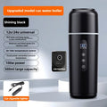 Temperature Display Kettle 500ml Car Heating Cup 12V 24V Electric Three Modes Stainless Steel Travel Heating Thermal Mug Oasis Select black