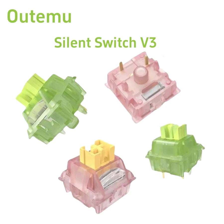 Outemu Silent Peach & Lemon V3 Switches – 5-Pin Hot Swap Keyboard Switches Oasis Select
