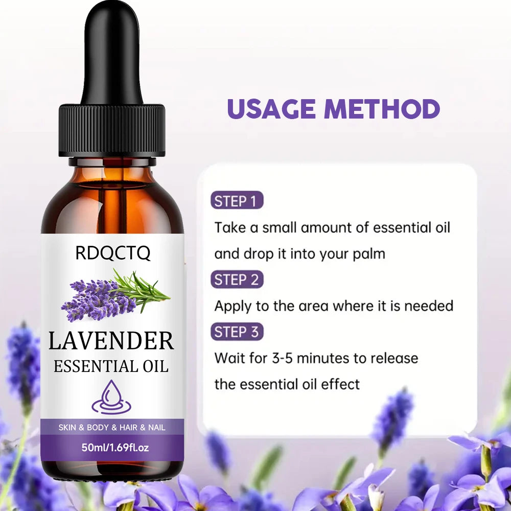 Lavender Essential Oil - 100% Pure Natural for Skin Body Hair Nail Care - Aromatherapy Massage Oil Moisturizing Formula Oasis Select