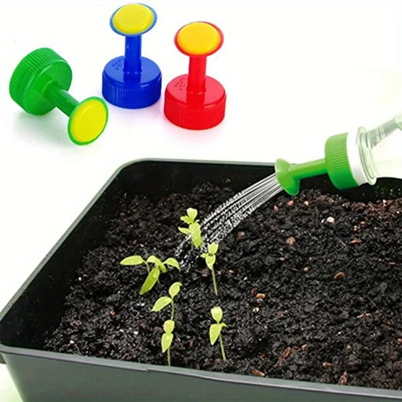 3Pc Mini Bottle Cap Sprinkler Nozzles, Easy-Connect Threaded Irrigation Heads for Indoor & Outdoor Potted Plant, Garden & Lawn Oasis Select