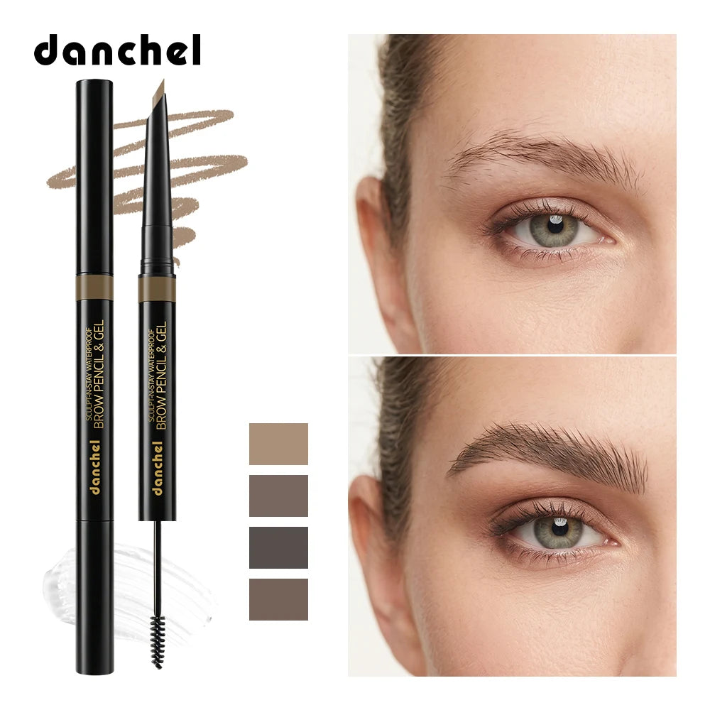 2 IN 1 Waterproof Brow Pencil & Gel Sweat Resistant Long Lasting Eyebrow Makeup Natural Smudge Proof Lifting Eyebrow Cosmeti Oasis Select