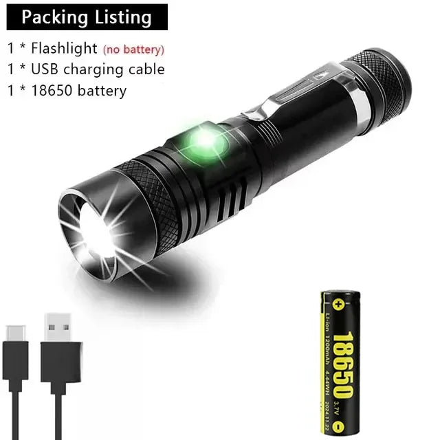 KDULIT T6 Rechargeable LED Tactical Flashlight | 350+ Lumens