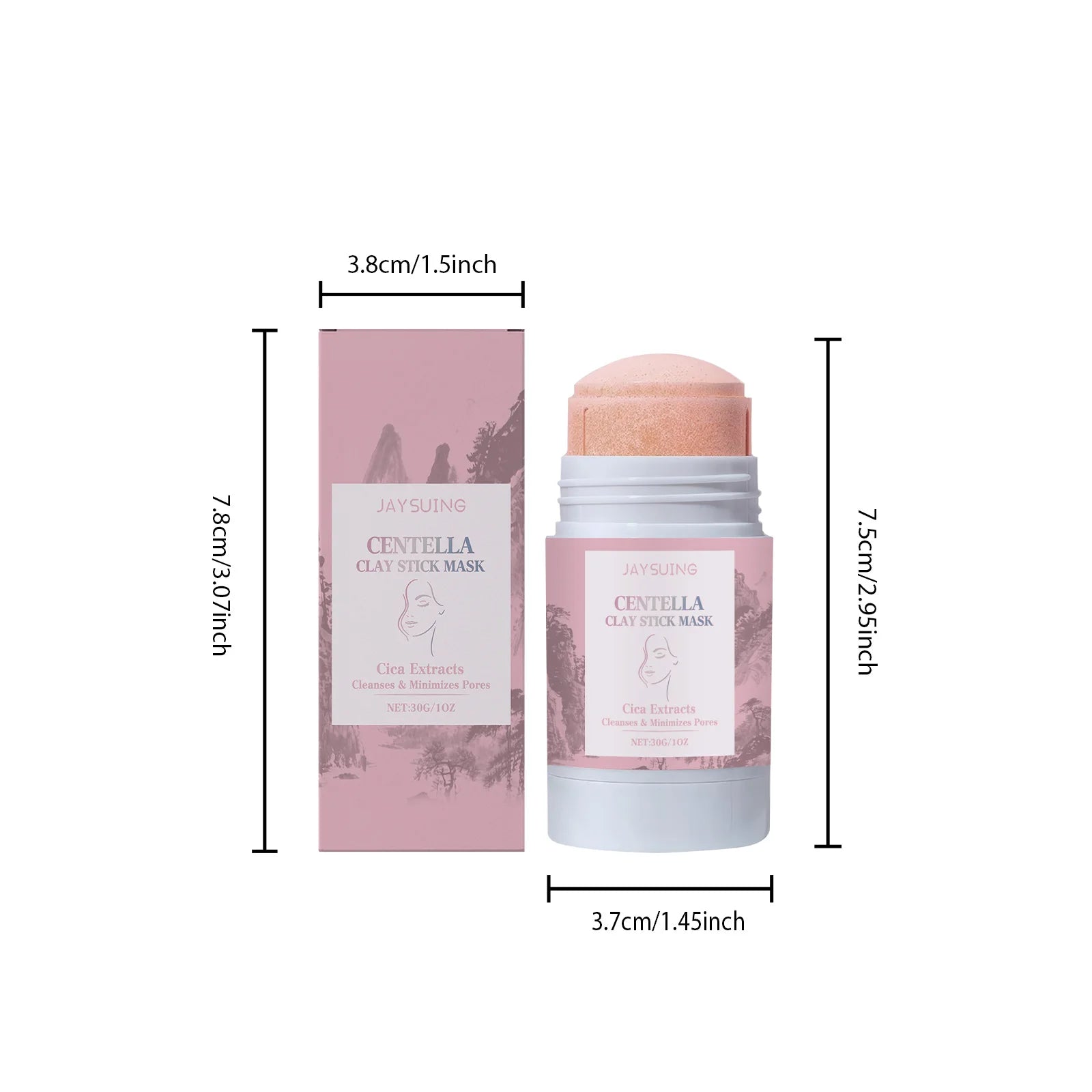 Centella Asiatica Mud Stick Mask Deep Cleansing Pore Minimizer Blackhead Removal Brightening Hydrating Soothing Facial Care Mask Oasis Select 30g Boxed