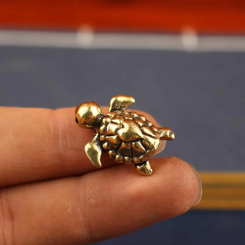 Brass Turtle Figurine – Vintage Tortoise Statue for Home & Desk Decorative Figurine Oasis Select 1pc