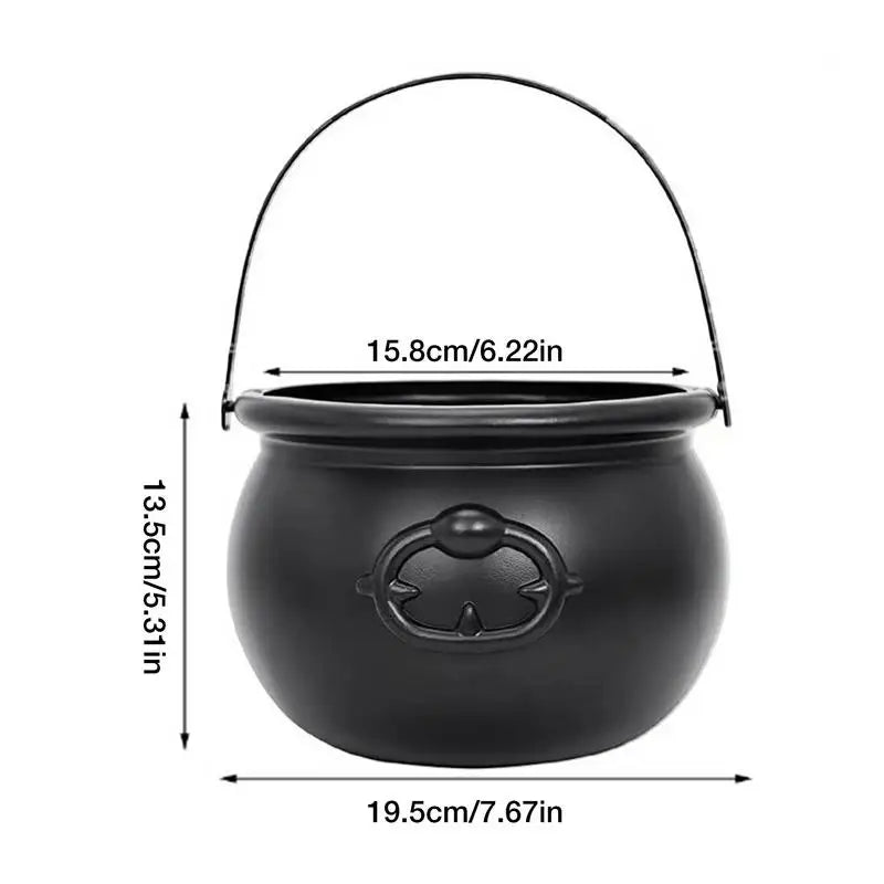 Candy Pot Halloween Witch Candy Pots Spooky Design Halloween Black Cauldron Pot For Candies Biscuits Chocolates And Jewelry Oasis Select