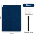 1 Pcs Reusable Whiteboard Notebook Set With Whiteboard Pen Erasing Cloth Leather Memo Pad Weekly Planner Portable Stylish Office Oasis Select Blue