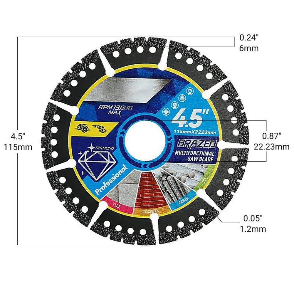 Diamond Multi-Material Cutting Blade for Angle Grinder | Stookits