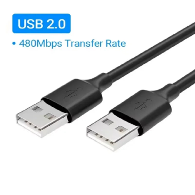 USB 3.0 Extension Cable USB A Male to Male Cord USB 3.0 2.0 Extender Cord Fast Data Transmission Cable For Hard Drive Radiator Oasis Select USB 2.0 Black 1m