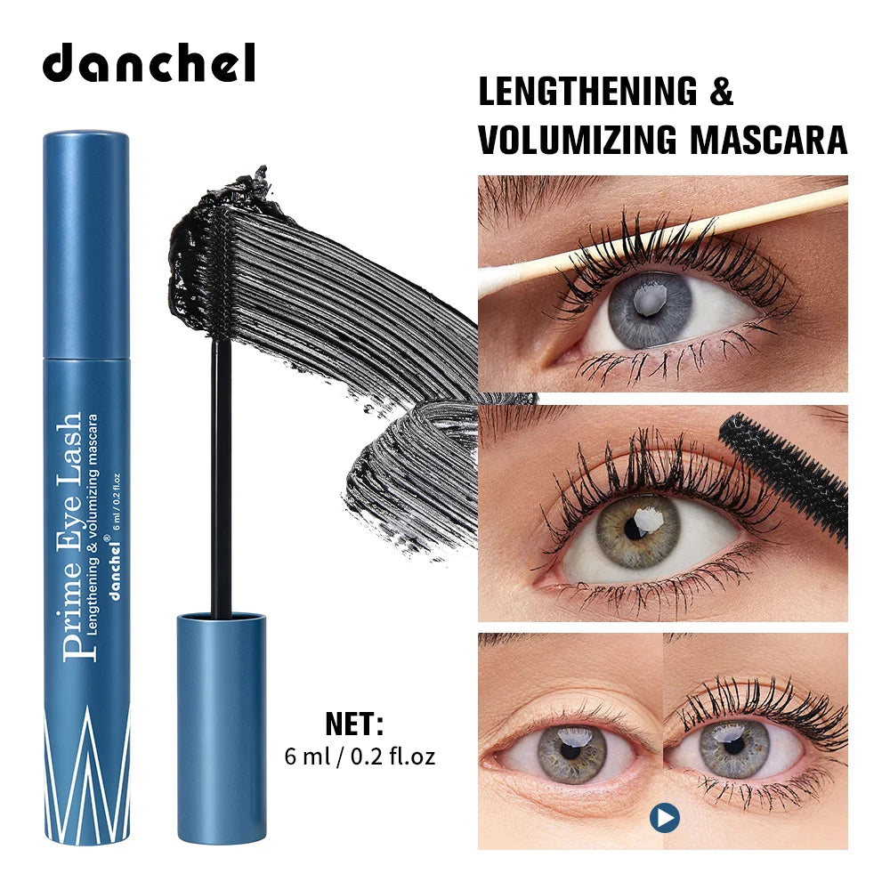 Lengthening & Volumizing Mascara Water-Resistant Long-Lasting Nourishing Strengthen Mascara Glossy Natural Finish Eye Makeup Oasis Select