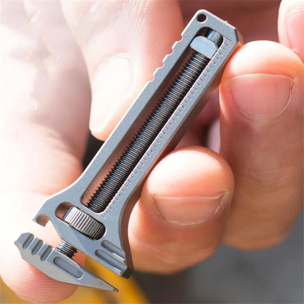 Bottle Opener Compact Titanium Alloy Mini Wrench Pocket Portable Multitool Tools For Outdoor Hiking Camping Outdoor Small Tools Oasis Select 1PC