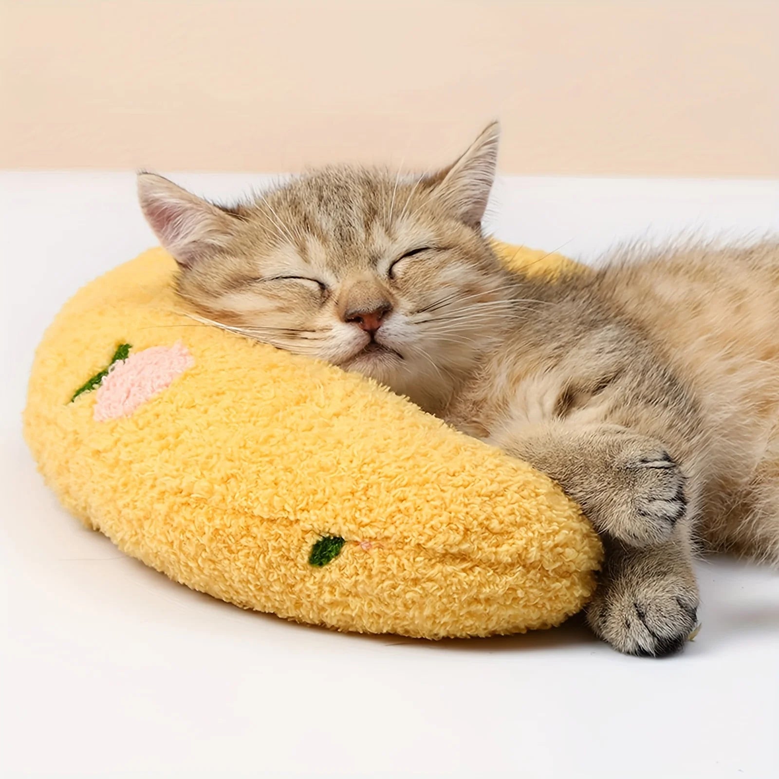 Pet Pillow for Cats and Dogs Soft Plush Thick Filling Cervical Support Hypoallergenic Washable Cover Deep Sleep U-shaped Cat And Oasis Select