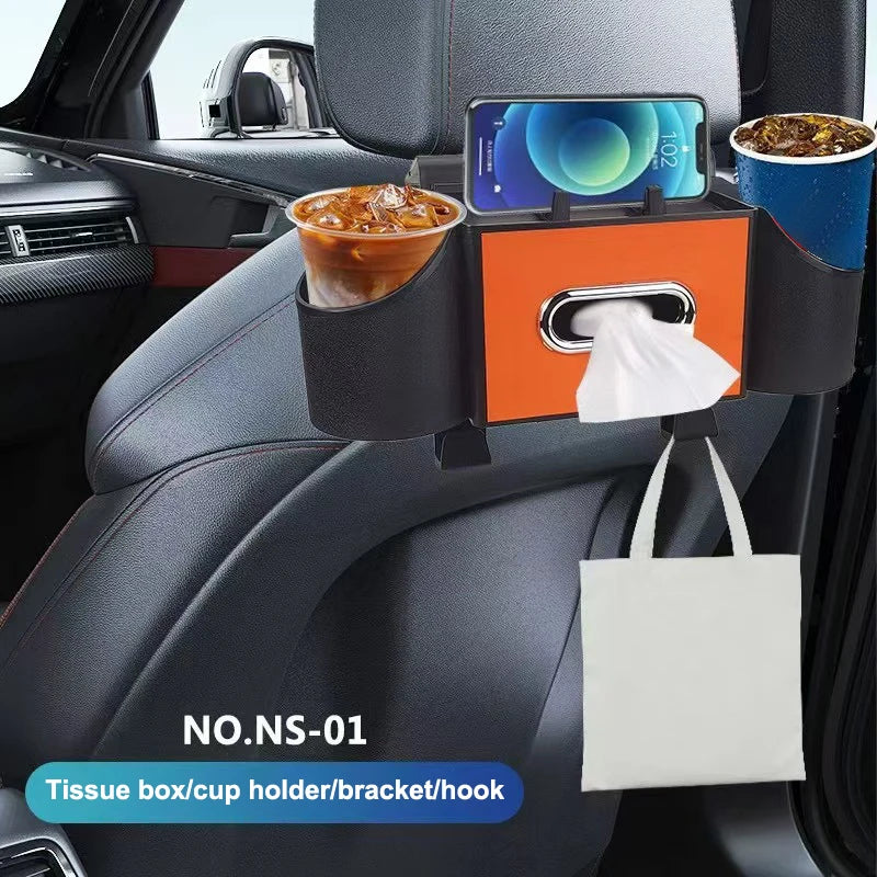 1PC Car Backseat Organizer Hangable Storage Box with Cup Holder, Suitable for All Vehicles Oasis Select