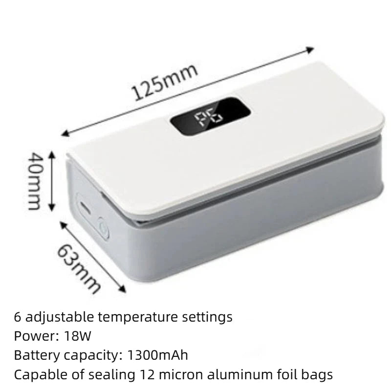 Bag Sealer 2 In 1 USB Rechargeable Mini Heat Seal Device for Plastic Food Bags Picnic Snack Storage Use Oasis Select A3