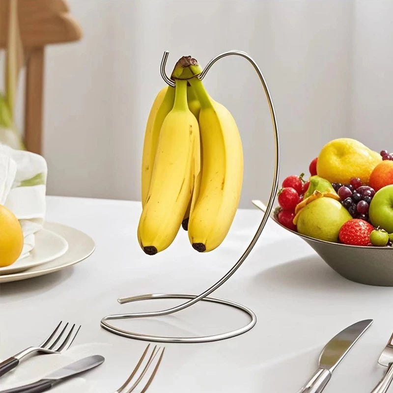 Banana Holder Stand Keep Banana Fresh Modern Rack Hanger Tree Stand Hook for Kitchen Countertop Cute Kitchen Gadget Oasis Select