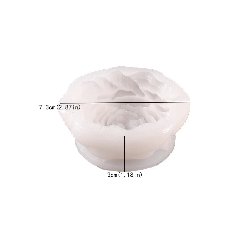3D Peony Silicone Candle Mold DIY Handmade Flower Aromatherapy Plaster Resin Soap Making Supplies Cake Baking Mold Home Decor Oasis Select Medium