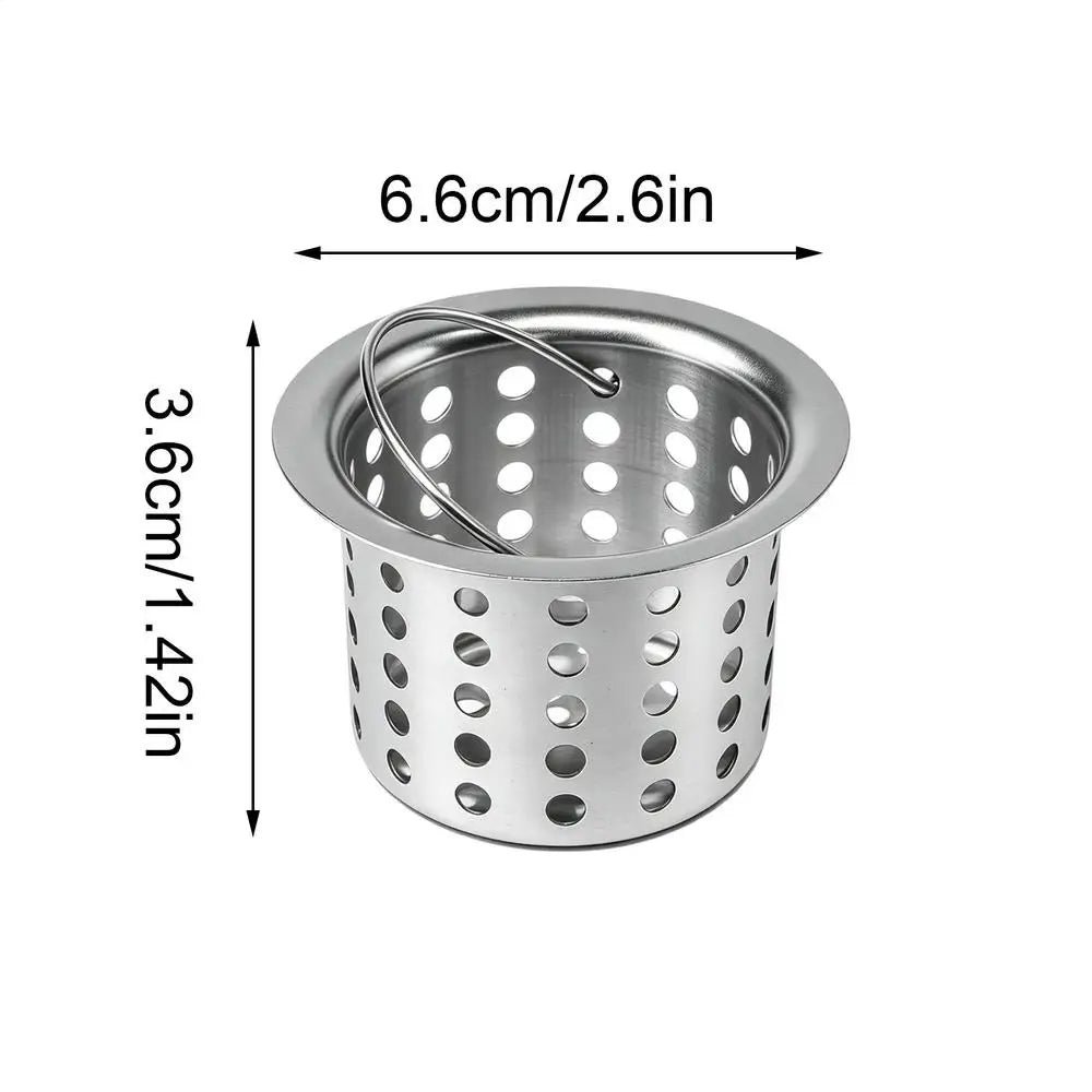 Stainless Steel Water Tank Strainer Sink Sewer Filter Waste Screen Floor Drain Hair Colanders for Kitchen Bathroom Accessories Oasis Select 1PC