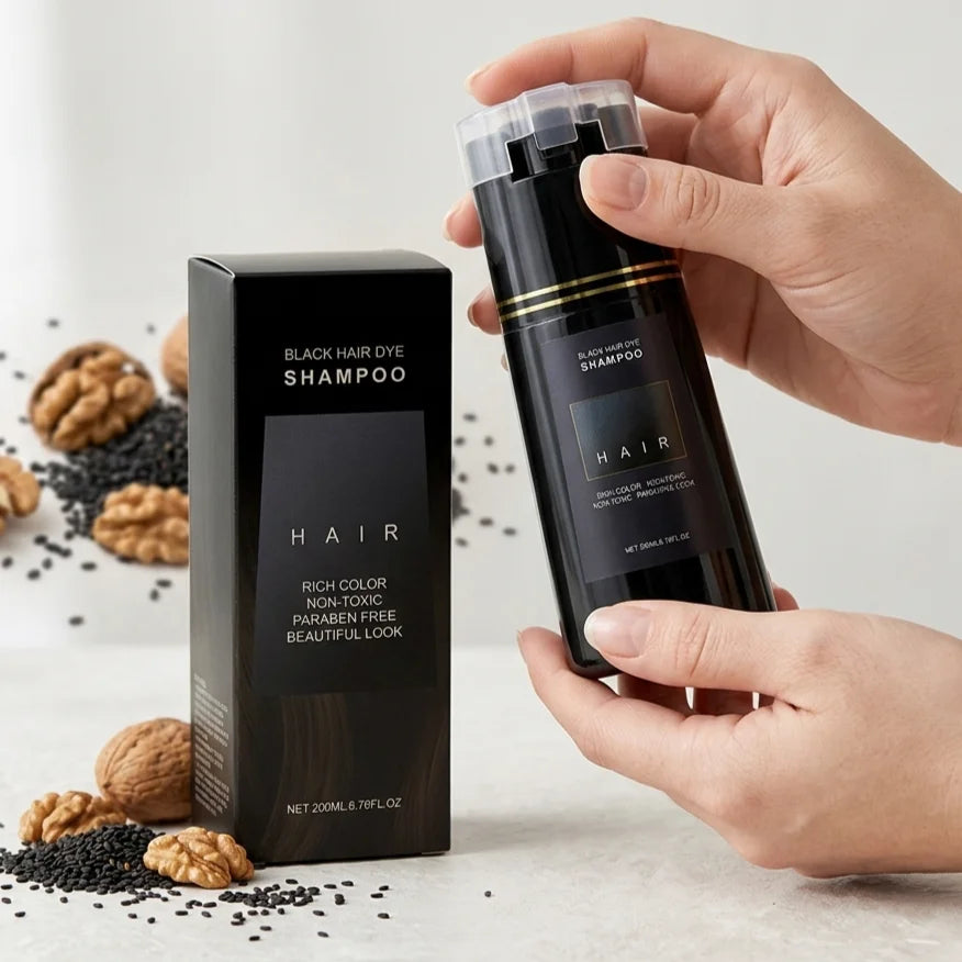 DIY Salon Hair Dye Shampoo Easy Use & Gentle Coloring Long Lasting Effect Infused Plant Extract Hair Color Shampoo For Women Men Oasis Select