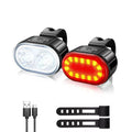 USB Rechargeable Bike Light Set Front Light with Taillight Easy To Install 4 Modes Bicycle Accessories The Bicycle for Cycling Oasis Select SET