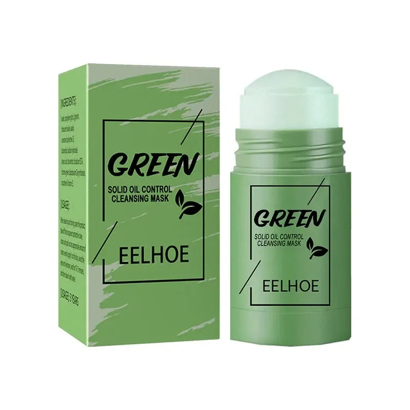Face Clean Mask Green Tea Stick Deep Cleansing Mud Film Oil Control Remove Blackheads Pores Shrink Beauty Skin Set for Travel Oasis Select 1pc