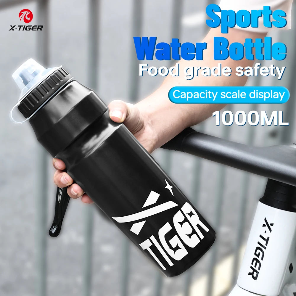 X-TIGER Cycling Water Bottle 1000ML Large Capacity Outdoor Sports Camping Hiking PortableTest MTB Road Bike Bicycle Water Kettle Oasis Select