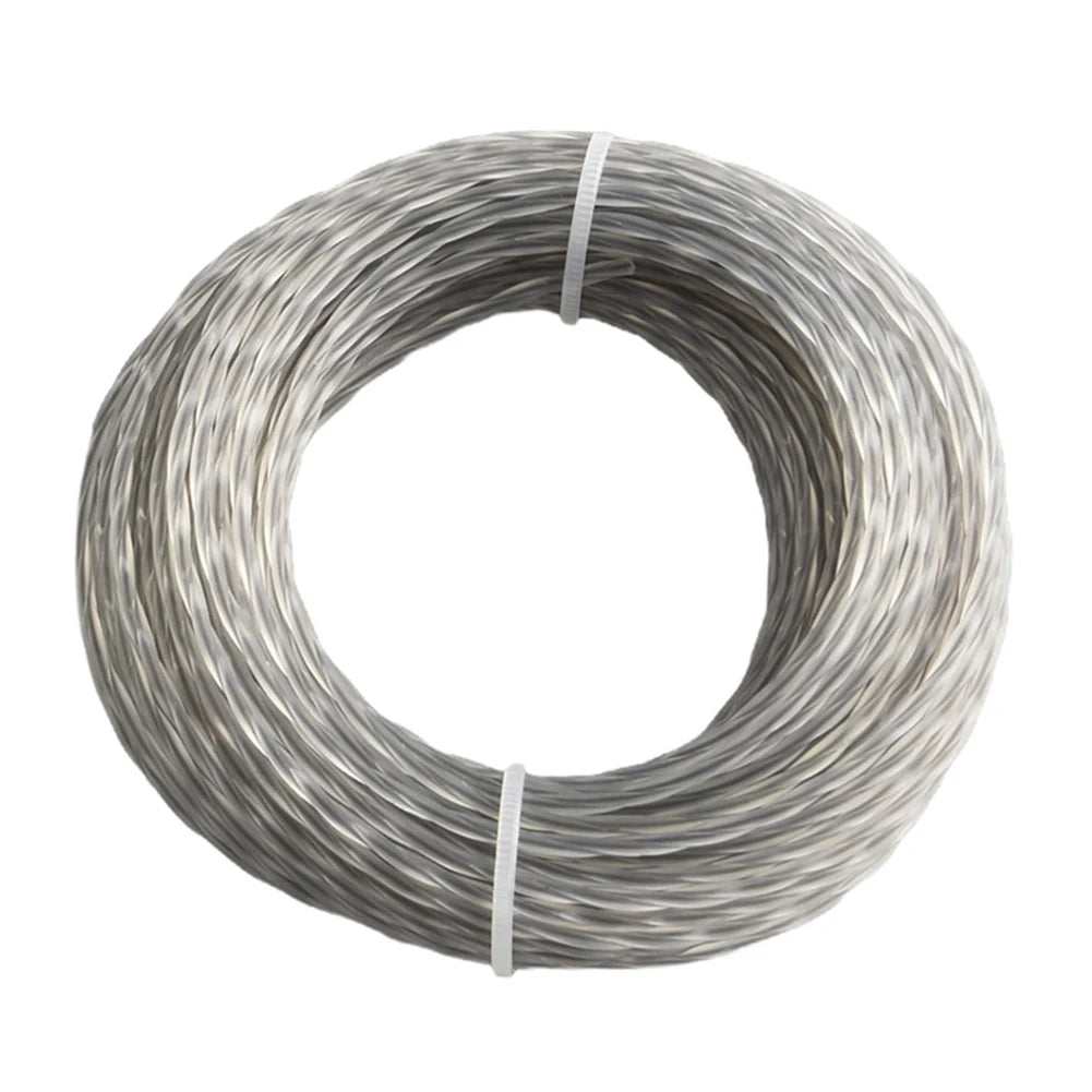 15M 2.4/2.7/3.0/3.5/4.0mm Grass Trimmer Line Nylon Lawnmower Cord Round String Trimmer Spool For Mowing Wild Plants Shrubs Weeds Oasis Select 15mx3.3mm 1pc