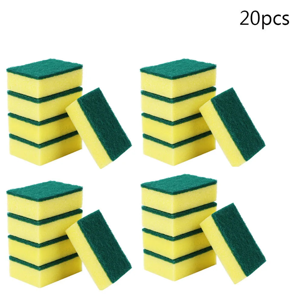 20/30pcs Dishwashing Sponge Kitchen Nano Emery Magic Clean Rub Pot Rust Focal Stains Sponge Removing Kit Cleaning Brush Sponges Oasis Select 20pcs A