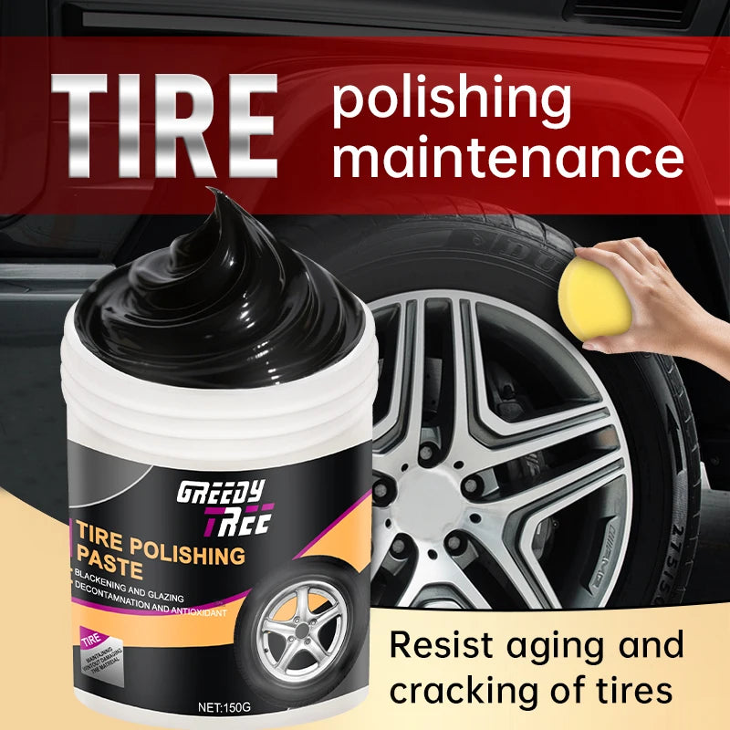 Black Enamel Tire Polish Paste – Quick-Dry Shine Restorer Tire Polish Paste Oasis Select