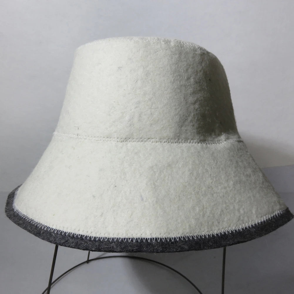Soft Felt Sauna Cap Felt Bath Hat Water Absorbent Insulation Sauna Bucket Hat Multipurpose Shower Cap For Men Women Oasis Select