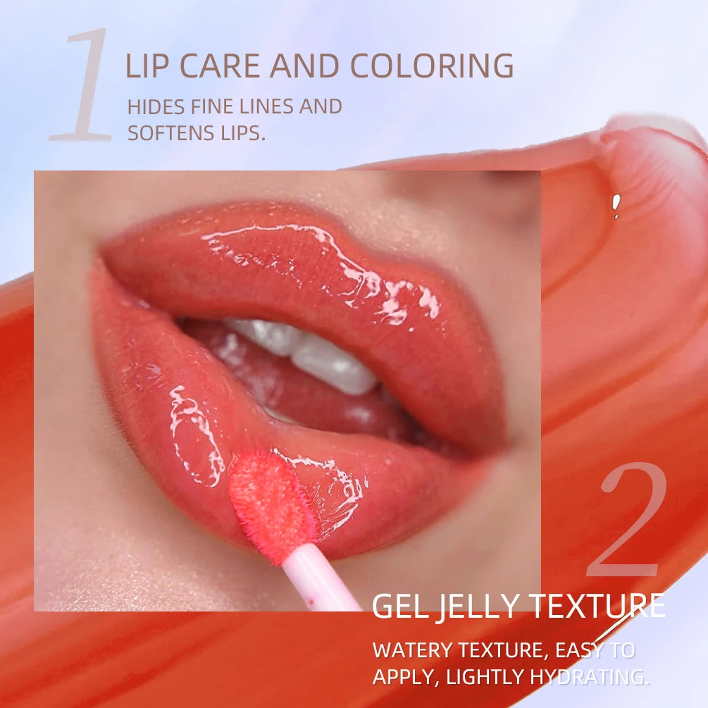 QIBEST Crystal Jelly Lip Oil – Tinted Gloss & Lip Balm