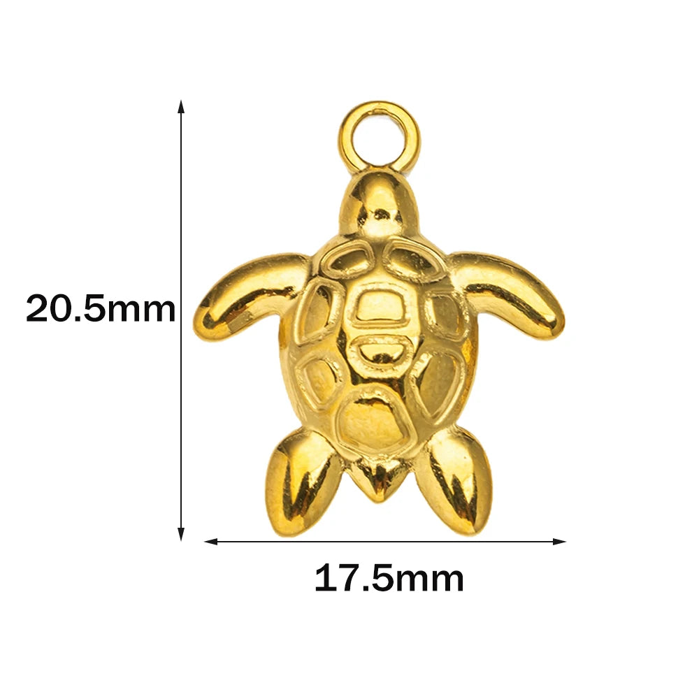 5pcs Stainless Steel Starfish Charms Shell Fish Tail Hippocampus Gold Charms Pendants Jewelry Making Ocean Dangle Accessories Oasis Select Gold 17x20mm 5 Pieces