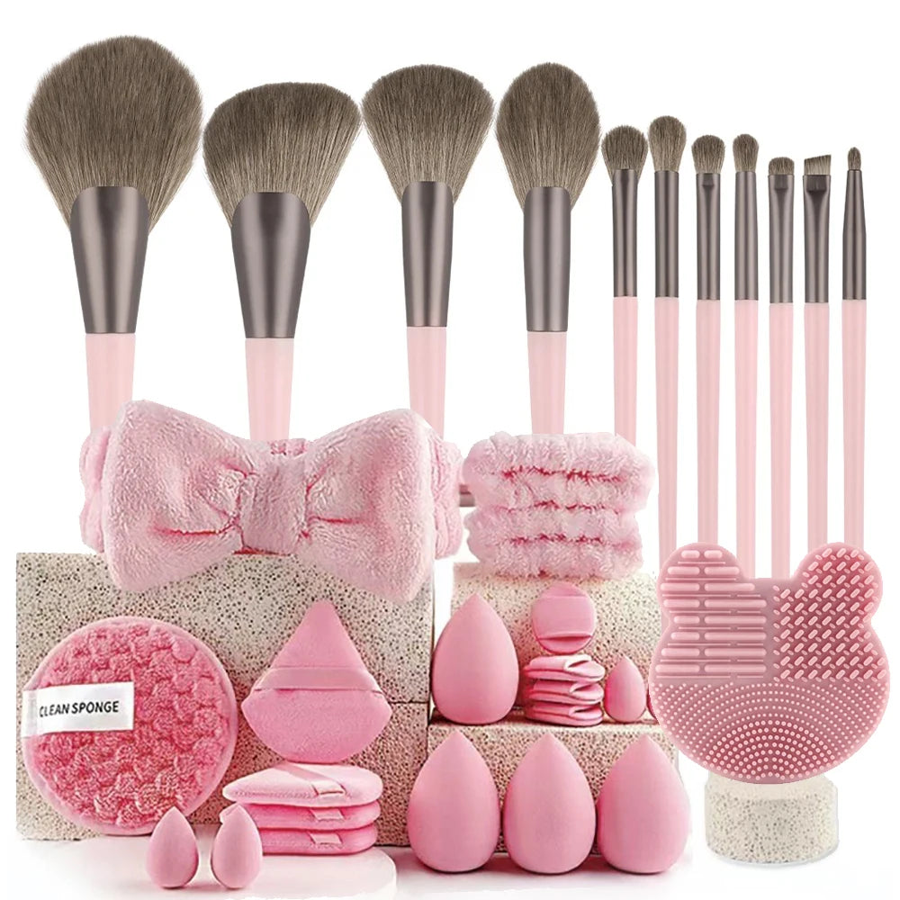 Professional Makeup Brush Set 13/33pc – Soft Bristles, All Skills